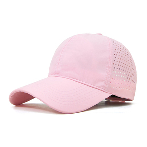 High Quality Quick Dry Breathable Waterproof Laser <b>Drilling</b> 6-Panel Sporty Style Mesh Caps Custom Logo Sporty Baseball Caps - Product Image 3