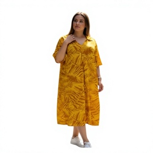 Ropa de Mujer al por Mayor, Elegante, con Estampado Abstracto, de Longitud Media, Cómoda para Uso Diario, Silueta Relajada, Colección Vacaciones - Product Image 1