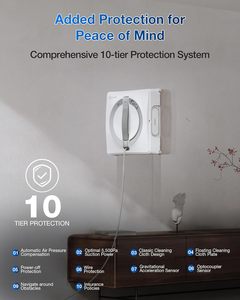 <span class=keywords><strong>Aspiradora</strong></span> robótica para ventanas ECOVACS WINBOT, alta succión, bloqueo <span class=keywords><strong>de</strong></span> <span class=keywords><strong>agua</strong></span>, paño <span class=keywords><strong>de</strong></span> limpieza <span class=keywords><strong>de</strong></span> bordes definitivo, sin marco, sin rayas <span class=keywords><strong>de</strong></span> vidrio - Product Image 4