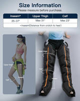 Bottes de récupération à compression d'air portables et rechargeables, système de massage complet des jambes avec 6 modes, 14 zones, pression réglable