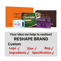 Chocolat Noir Amincissant sans Sucre, au Collagène Marin Hydratant, Probiotiques Courbe Intestinale pour Régime Minceur et Perte de Poids, Peptides Amincissants pour Adultes