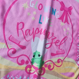 Toalha de praia infantil com capuz estampado princesa de microfibra com desenho personalizado, toalha de praia ponchos de desenho animado