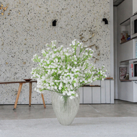 Bunga Baby's Breath Buatan, Bunga Batang Tunggal, Buket Bunga Star Anise Buatan untuk Grosir