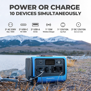 Générateur solaire portable Blue Tti 800w Énergie propre 716wh avec système de stockage de batterie - Product Image 4