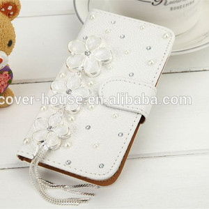 Custodie a portafoglio in pelle con strass 3D fiori di ciliegio per <span class=keywords><strong>iPhone</strong></span> <span class=keywords><strong>6s</strong></span> con porta carte - Product Image 4