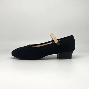 Zapatos de Ballet Profesionales de Lona para Profesores, Tacón Bajo, Color Negro, para Mujer, Venta al Por Mayor, Alta Calidad - Product Image 1