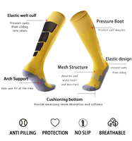Dropshipping Sports Running Femmes Hommes Chaussettes de football colorées Bas de compression Chaussettes de football hautes au genou