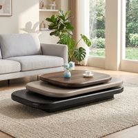 Table basse rotative modulaire moderne et luxueuse, table basse créative sur pied pour le salon