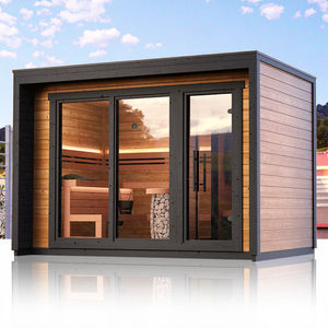 <span class=keywords><strong>Cabine</strong></span> <span class=keywords><strong>de</strong></span> sauna <span class=keywords><strong>de</strong></span> <span class=keywords><strong>jardin</strong></span> <span class=keywords><strong>en</strong></span> <span class=keywords><strong>bois</strong></span> massif <span class=keywords><strong>de</strong></span> pruche au design moderne avec chauffage électrique à vapeur humide Cuisinière <span class=keywords><strong>de</strong></span> <span class=keywords><strong>douche</strong></span> extérieure - Product Image 4