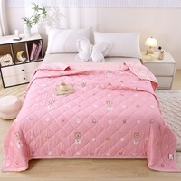 Ensemble cadeau de couette rafraîchissante d'été pour enfants, couette fine pour climatisation, tissu brocart 100% acrylique, style moderne minimaliste