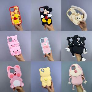 เคสโทรศัพท์กล่องปริศนา10สไตล์ผู้ถือบัตรซิลิโคนลายการ์ตูนน่ารักหรูหราสำหรับ iPhone 11 12 13 14 PRO MAX - Product Image 6