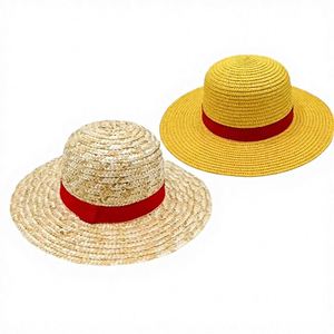 Business Straw <b>Hat</b> Animation Yellow Cosplay Accessories Children String Japanese Fan Halloween Gifts Summer Sun <b>Hat</b> Fashion - Product Image 2