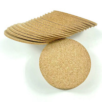 Dessous de verre en liège carré rond absorbant en bois réutilisable durable antidérapant pour café tasses à bière