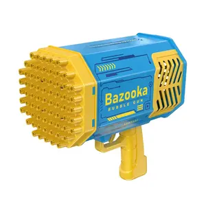 Hot Selling Summer Outdoor Bazooka Rocket Gatling Bubble Machine 69 Holes Super Multi-bubble Automatic Bubble Guns