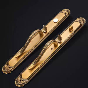 [אבץ סגסוגת] באיכות גבוהה מוצק עץ כפול נעילת ידית אירופאי עיצובים עבור ראשי דלת - Product Image 2