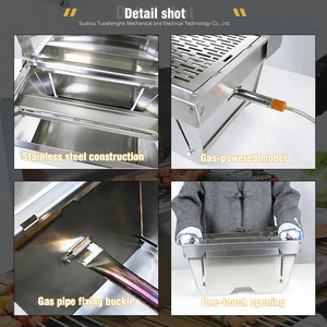 Griglia BBQ Portatile in Acciaio <span class=keywords><strong>Inox</strong></span> 304 <span class=keywords><strong>per</strong></span> <span class=keywords><strong>Barbecue</strong></span> Marino, Griglia Verticale <span class=keywords><strong>per</strong></span> Barca, Griglia a Gas con Copertura Completa - Product Image 4
