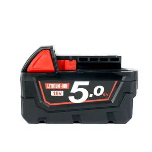 5 Ah 18V Lithium ion Battery Replacement for Milwaukee M18 18V Lithium XC 5.0AH Extended Capacity Battery 48-11-1850