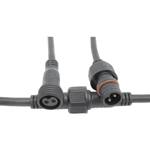 AOHUA vente en gros M19 connexion facile mâle et femelle câble à 2 conducteurs connecteur d'équipement d'éclairage de rue étanche extérieur