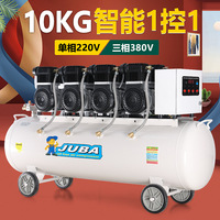 Compresseur d'air sans huile JUBA 1800W 160L, type piston portable pour le travail du bois et la peinture au pistolet