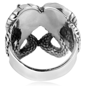 Anillo de serpiente de acero inoxidable yunnique para hombre, diseño de animal del zodiaco plateado, joyería de moda, regalo - Product Image 4