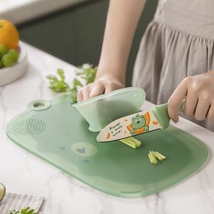 Juego de tablas de cortar Xinzao, rectangulares, de plástico, aptas para lavavajillas, para cocina, frutas, preparación de comida para bebés - Product Image 3