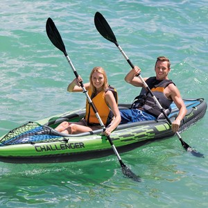 Kayak Inflable Doble de PVC, Bote de Pesca Reforzado, <span class=keywords><strong>Canoa</strong></span> para Exteriores - Product Image 3