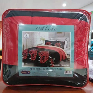 Sang Trọng 3-Mảnh Borrego Vua Kích Thước Flannel Sherpa <span class=keywords><strong>Comforter</strong></span> Thiết Lập Tùy Chỉnh Chất Lượng Cao Tăng Bộ Đồ Giường Cho Đám Cưới - Product Image 6