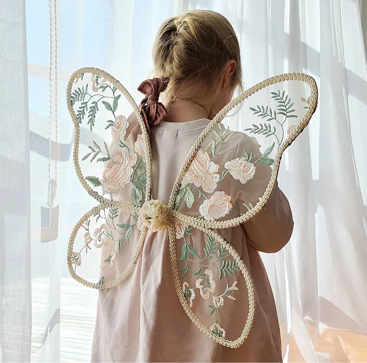 butterfly fairy dress up Butterfly Dress & Wings with Wand Size 5-6 / Pink main image 1