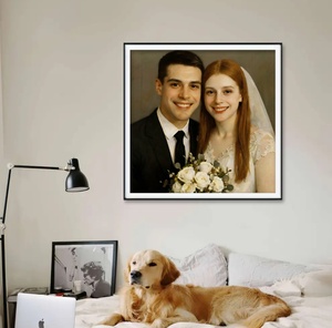 Handmade Hiện Đại Ấn Tượng Phong Cách Tranh Sơn Dầu Bảo Tàng Chất Lượng 100% Vải Chân Dung Kỷ Niệm Đám Cưới Trang Trí Nội Thất Quà Tặng Khung - Product Image 4