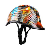 Casque de moto électrique universel trois-quarts quatre saisons en ABS, design ouvert, casque demi-coque classique