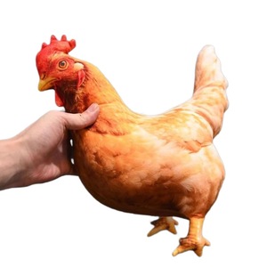 หมอนไก่ 3 มิติ แบบสมจริง นุ่มสบาย ทำจากใยฝ้าย PP ขนาดใหญ่ ของเล่นปลอบเด็ก ช่วยให้นอนหลับสบาย ตกแต่งบ้าน - Product Image 5