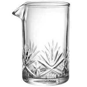 OUYADA Fabrik direkt Großhandel 740 ml Steinboden Whisky-Gläser Stein Glas angepasstes Cocktail-Mischglas