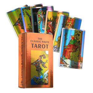 Usine de bonne qualité Holographic Rider Classic Tarot et holographique Smith Tarot Wait Card pour jouer - Product Image 1