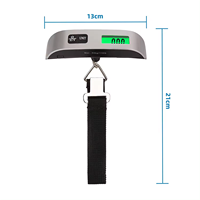 Changxie Balances à bagages électroniques numériques Balance à valise portable de 50kg Sac de voyage à main Balance suspendue