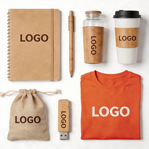 Branding Eco Gift Set Custom Logo Drinkwares <b>Pens</b> T-shirts Bags Sprial Notebooks Flash Disks for Client Giveaways - Product Image 3