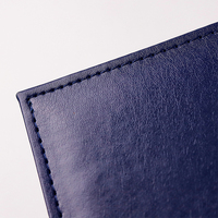 Bleu gros étanche en cuir PU 3 anneaux classeur Compatible archivistique coffre-fort poches carte collectionneurs Album