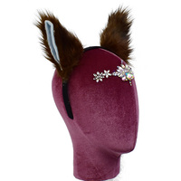 Costumes de cosplay d'Halloween personnalisés, oreilles de chat mignonnes en peluche, oreilles de renard, accessoires de fête costumée pour adultes unisexes, bandeau animal