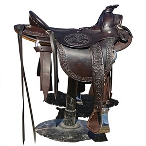 BS International NA295 Vintage Style Genuine Leather Bamboo Race Saddle Custom Engraving Sustainable Design-Durable Equestrian - Product Image 1