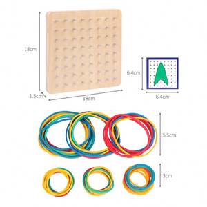 Jeu de <span class=keywords><strong>Puzzle</strong></span> en bois Geoboard Array bloc conseil matériel de manipulation graphique jouets éducatifs bandes de caoutchouc tige <span class=keywords><strong>Puzzle</strong></span> - Product Image 6