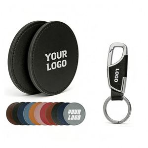 Wholesale Custom Business Logo Coffee Heat Resisting Cup Mat Pu Leather <b>Coaster</b> for Drinks Hotel Restaurant Promo Gift - Product Image 1