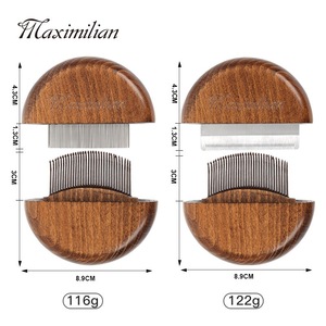 Cepillo de peine para perros clásico ecológico de madera maciza para eliminar el pelo suelto y arrojar suministros para mascotas - Product Image 3