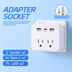 Regleta de Enchufes de Taiwán, Estándar Americano de 110 V, 6 Tomas, 2 USB-A, 2 USB-C, Convertidor Inteligente, Tomas Multiusos, México, Canadá, TK - Product Image 4