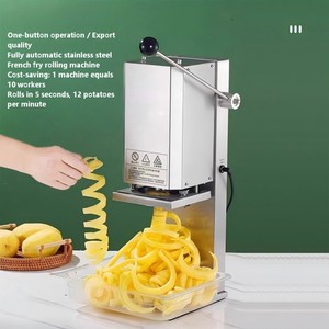 Machine à découper les pommes de terre en spirale, montée sur table, pour kiosque, machine de traitement de pommes de terre en tour, machine automatique à fabriquer des chips de pommes de terre à usage commercial - Product Image 4