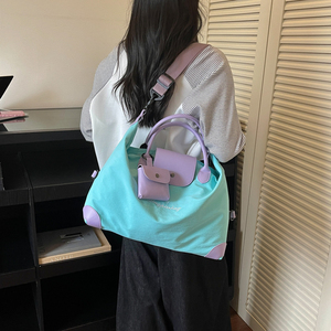 Bolsa de Viaje de Moda para Mujer, Bolsa de Fin de Semana con Separación para Ropa Seca y Mojada, Cierre Magnético y con Cremallera, Bolsa Deportiva de Gran Capacidad para Gimnasio - Product Image 4