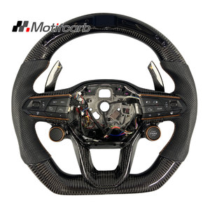Volante Deportivo Personalizado de Fibra de Carbono Real con Levas de Cambio LED para Seat Cupra Leon ST Formentor VZ Tavascan Born Ibiza FR - Product Image 1