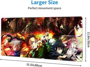 80x30cm厘米鼠标垫兼容恶魔杀手防滑橡胶底座游戏动漫大鼠标垫电脑家用办公室长鼠标垫 - Product Image 4