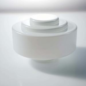 Lámpara de mesa de cristal de lujo BO <span class=keywords><strong>GLASS</strong></span>, pantalla de ópalo blanco con base de ámbar degradado, luz LED decorativa moderna acentuada en oro - Product Image 2