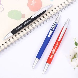 Custom Branded Rubber Coated Click Sports <b>Ballpoint</b> <b>Pen</b> Multi-color Ink Normal Refill for Hotel Promotion Giveaway Gift Custom - Product Image 4