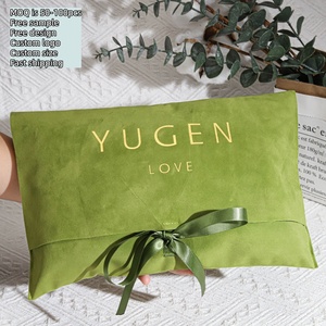 Busta di lusso <span class=keywords><strong>in</strong></span> velluto di alta qualità custodia protettiva con Logo personalizzato stampato sciarpa per vestiti borsa <span class=keywords><strong>in</strong></span> velluto sacchetto regalo - Product Image 1