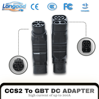 Adaptateur de charge rapide EV Longood 2026 CCS2 vers GBT, connecteurs, adaptateur de charge rapide EV économique, 1000V 300A, certifié CE